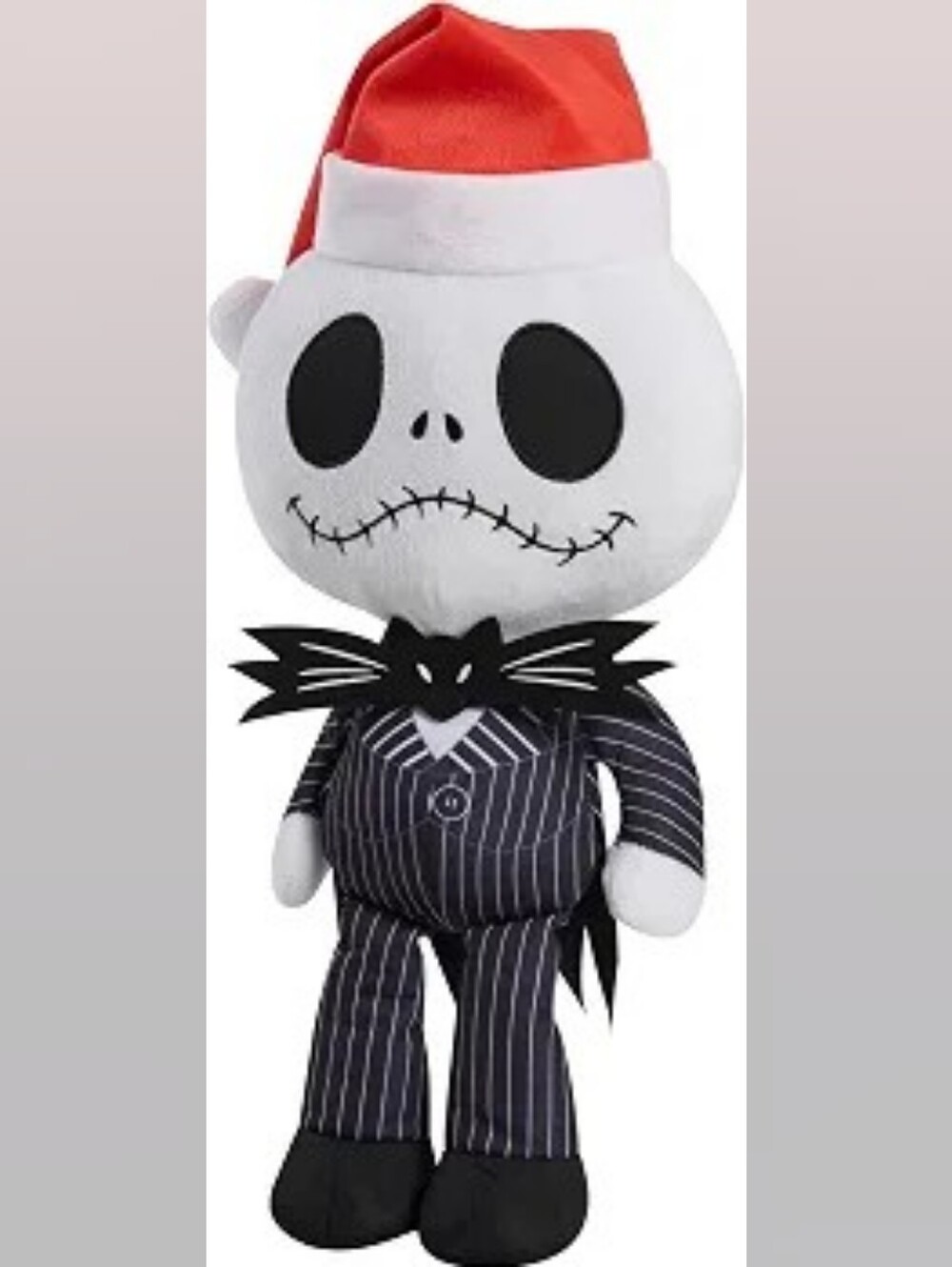 Festive Skull Plush with Red Santa Hat - Holiday Kids Stuffed Toy - Picture 2 of 4